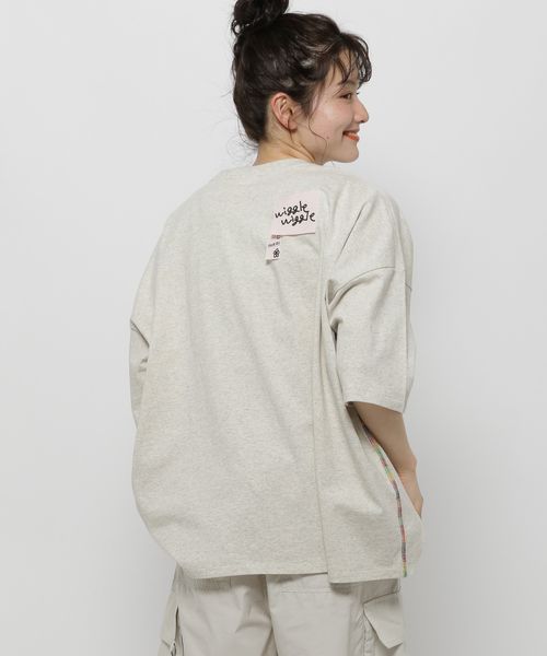 niko and .【wiggle wiggle(ウィグルウィグル)】コラボ モチーフTシャツ ライトベージュ L ウィメンズインナー ニコアンド 451721 and ST アンドエスティ(旧ドットエスティ) niko and .【wiggle wiggle(ウィグルウィグル)】コラボ モチーフTシャツ ライトベージュ L ウィメンズインナー ニコアンド 451721 and ST アンドエスティ(旧ドットエスティ)