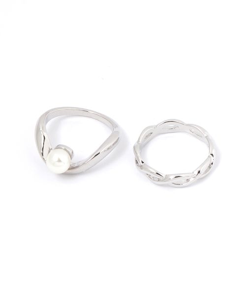 niko and .2SETパール風リング グレー ウィメンズグッズ ニコアンド 459516 and ST アンドエスティ(旧ドットエスティ) niko and .2SETパール風リング グレー ウィメンズグッズ ニコアンド 459516 and ST アンドエスティ(旧ドットエスティ)
