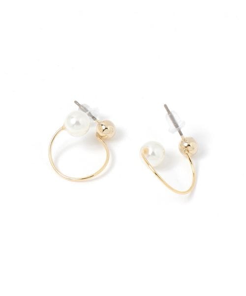 niko and .made in Japan ループ調ピアス ホワイト ウィメンズグッズ ニコアンド 490031 and ST アンドエスティ(旧ドットエスティ) niko and .made in Japan ループ調ピアス ホワイト ウィメンズグッズ ニコアンド 490031 and ST アンドエスティ(旧ドットエスティ)