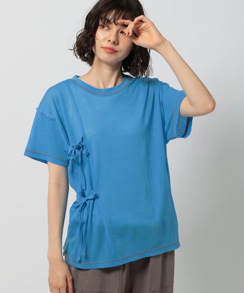 niko and .シアーリボンアレンジTシャツ ライトブルー FREE ウィメンズインナー ニコアンド 491110 and ST アンドエスティ(旧ドットエスティ) niko and .シアーリボンアレンジTシャツ ライトブルー FREE ウィメンズインナー ニコアンド 491110 and ST アンドエスティ(旧ドットエスティ)