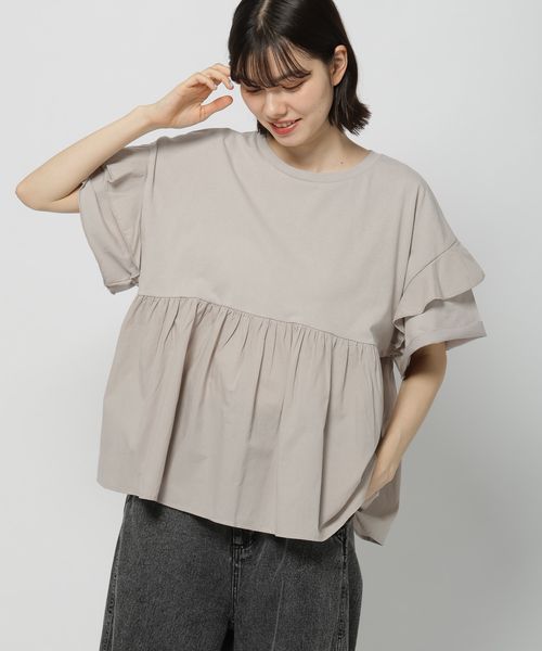 niko and .フリル切り替えペプラムTシャツ ライトグレー M ウィメンズインナー ニコアンド 491112 and ST アンドエスティ(旧ドットエスティ) niko and .フリル切り替えペプラムTシャツ ライトグレー M ウィメンズインナー ニコアンド 491112 and ST アンドエスティ(旧ドットエスティ)