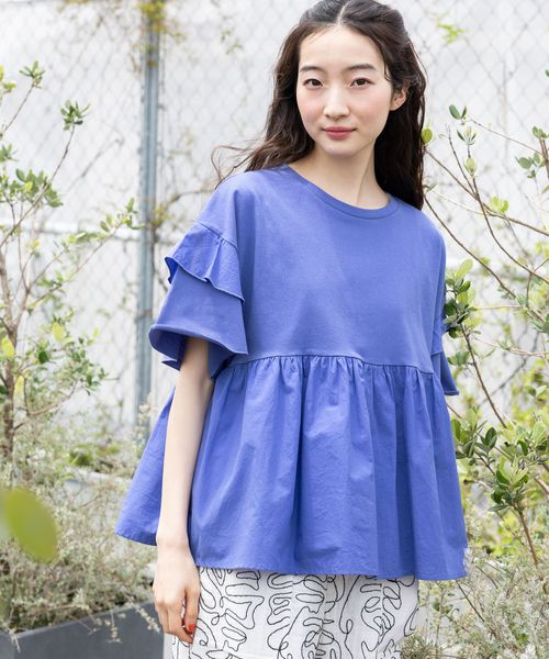 niko and .フリル切り替えペプラムTシャツ パープル L ウィメンズインナー ニコアンド 491112 and ST アンドエスティ(旧ドットエスティ) niko and .フリル切り替えペプラムTシャツ パープル L ウィメンズインナー ニコアンド 491112 and ST アンドエスティ(旧ドットエスティ)