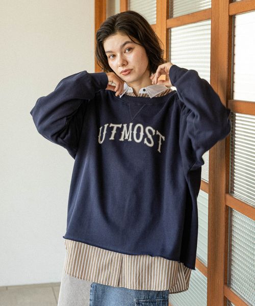 niko and .ボートネックカレッジプルオーバー ネイビー L ウィメンズインナー ニコアンド 494038 and ST アンドエスティ(旧ドットエスティ) niko and .ボートネックカレッジプルオーバー ネイビー L ウィメンズインナー ニコアンド 494038 and ST アンドエスティ(旧ドットエスティ)