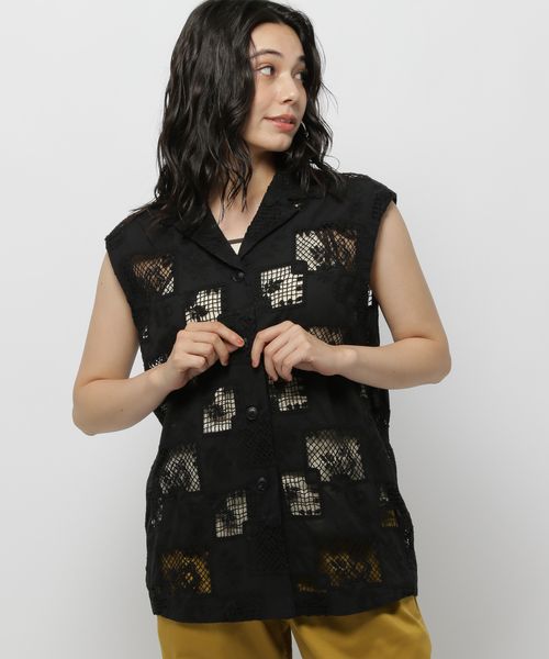 niko and .フラワー刺繍ジレ シルバー FREE ウィメンズインナー ニコアンド 494544 and ST アンドエスティ(旧ドットエスティ) niko and .フラワー刺繍ジレ シルバー FREE ウィメンズインナー ニコアンド 494544 and ST アンドエスティ(旧ドットエスティ)