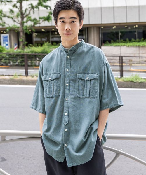 niko and .綿麻バンドロングシャツ グリーン FREE メンズインナー ニコアンド 495101 and ST アンドエスティ(旧ドットエスティ) niko and .綿麻バンドロングシャツ グリーン FREE メンズインナー ニコアンド 495101 and ST アンドエスティ(旧ドットエスティ)