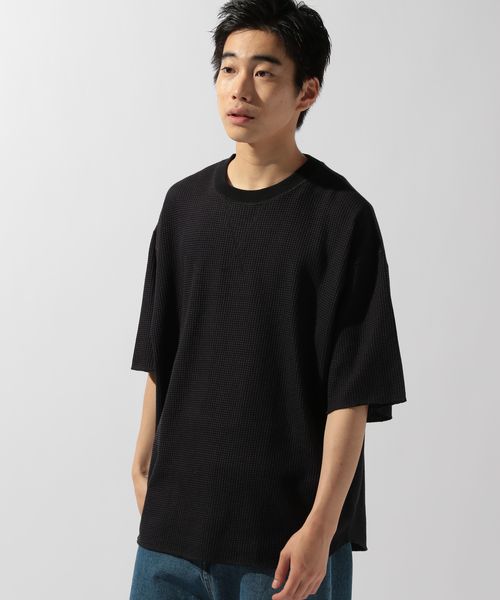 niko and .配色ワッフルTシャツ シルバー L メンズインナー ニコアンド 496101 and ST アンドエスティ(旧ドットエスティ) niko and .配色ワッフルTシャツ シルバー L メンズインナー ニコアンド 496101 and ST アンドエスティ(旧ドットエスティ)