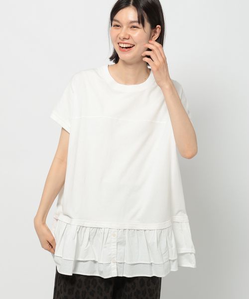 niko and .ティアード布帛レイヤーTシャツ ライトグレー M ウィメンズインナー ニコアンド 496225 and ST アンドエスティ(旧ドットエスティ) niko and .ティアード布帛レイヤーTシャツ ライトグレー M ウィメンズインナー ニコアンド 496225 and ST アンドエスティ(旧ドットエスティ)