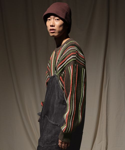 niko and .WIDE DENIM OVERALLS[niko and ...JEANS 2025AW] シルバー M メンズボトムス ニコアンド 496309 and ST アンドエスティ（旧ドットエスティ）