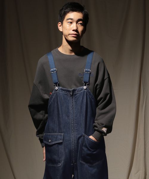 niko and .WIDE DENIM OVERALLS[niko and ...JEANS 2025AW] ブルー M メンズボトムス ニコアンド 496309 and ST アンドエスティ（旧ドットエスティ）