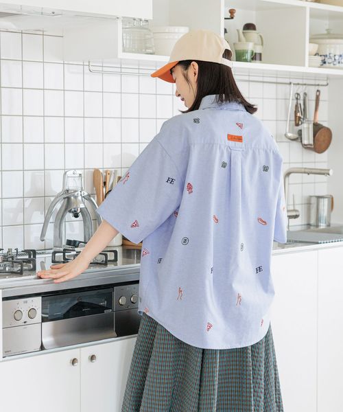 niko and .【Fishs Eddy(フィッシュエディ)】サマーシャツ【UNISEX】 ブルー L FISHS EDDY ニコアンド 496322 and ST アンドエスティ(旧ドットエスティ) niko and .【Fishs Eddy(フィッシュエディ)】サマーシャツ【UNISEX】 ブルー L FISHS EDDY ニコアンド 496322 and ST アンドエスティ(旧ドットエスティ)