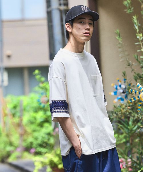 niko and .クロシェ切り替えTシャツ ベージュ M メンズインナー ニコアンド 497736 and ST アンドエスティ(旧ドットエスティ) niko and .クロシェ切り替えTシャツ ベージュ M メンズインナー ニコアンド 497736 and ST アンドエスティ(旧ドットエスティ)