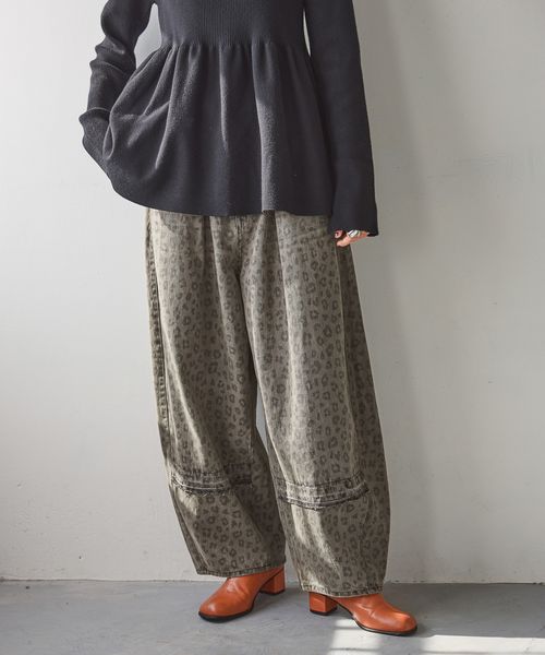 niko and .[NKJ 2025AW]REMAKE BARREL DENIM ライトベージュ L ウィメンズボトムス ニコアンド 497804 and ST アンドエスティ（旧ドットエスティ）