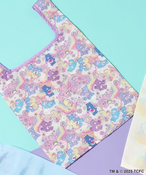 niko and .【ケアベア(TM)】コラボエコバッグ[tiny tiny(ティニーティニー)] パープル ｔｉｎｙ ｔｉｎｙ ニコアンド 498229 and ST アンドエスティ（旧ドットエスティ）