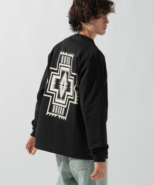 niko and .【PENDLETON(ペンドルトン)】別注ジャガードテープポケットTシャツ チャコールグレー M メンズインナー ニコアンド 498617 and ST アンドエスティ(旧ドットエスティ) niko and .【PENDLETON(ペンドルトン)】別注ジャガードテープポケットTシャツ チャコールグレー M メンズインナー ニコアンド 498617 and ST アンドエスティ(旧ドットエスティ)