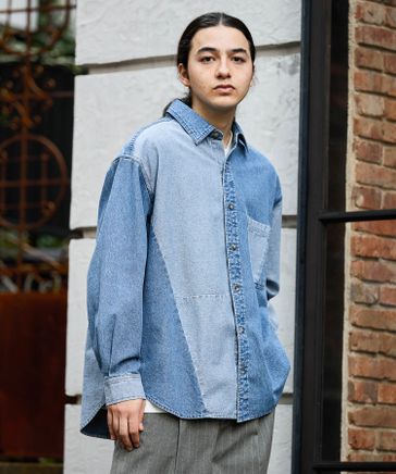 【新品タグ付き】ニコアンド　みさよさんプロデュース　デニムシャツ niko and BIGデニムシャツ☆misayoさんプロデュース - メルカリ