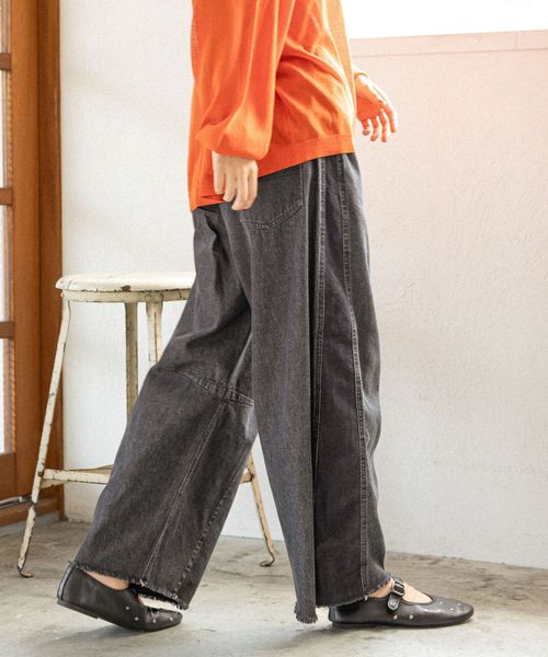 niko and .リメイク風コンビバレルパンツ シルバー L ウィメンズボトムス ニコアンド 498992 and ST アンドエスティ(旧ドットエスティ) niko and .リメイク風コンビバレルパンツ シルバー L ウィメンズボトムス ニコアンド 498992 and ST アンドエスティ(旧ドットエスティ)