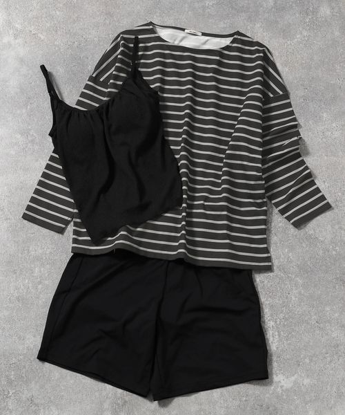 niko and .ラッシュロングTシャツ&パンツ3点セット シルバー FREE ウィメンズインナー ニコアンド 498996 and ST アンドエスティ(旧ドットエスティ) niko and .ラッシュロングTシャツ&パンツ3点セット シルバー FREE ウィメンズインナー ニコアンド 498996 and ST アンドエスティ(旧ドットエスティ)