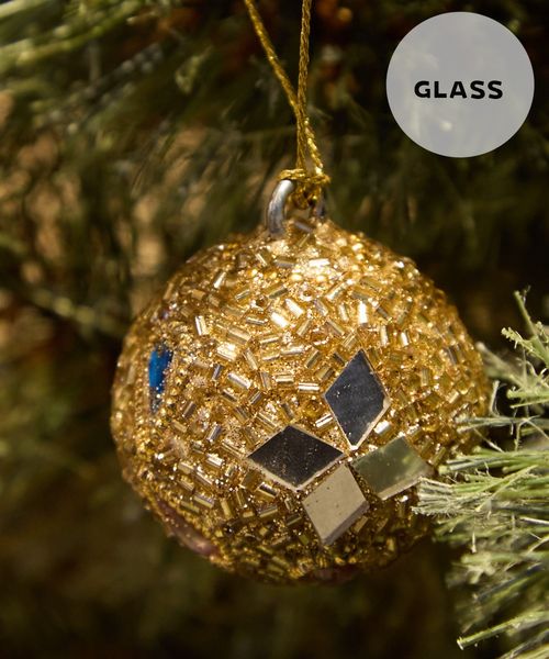 niko and .【2025Xmas】ビーズボールオーナメント/直径４cm 季節（クリスマス） ホワイト ニコアンド 499509 and ST アンドエスティ（旧ドットエスティ）