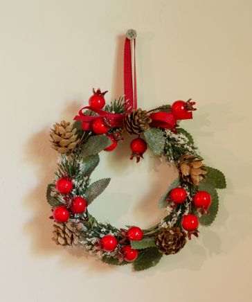 No.R5♡Sold outミニリース クリスマスリース ミニビーズリース 送料無料】クリスマスミニリース☆S size リース natural garden