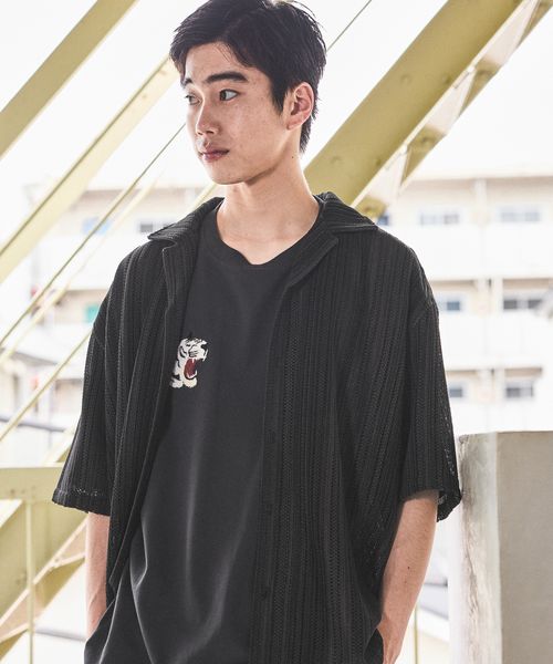 niko and .無地透かし柄シャツ シルバー M メンズインナー ニコアンド 568484 and ST アンドエスティ(旧ドットエスティ) niko and .無地透かし柄シャツ シルバー M メンズインナー ニコアンド 568484 and ST アンドエスティ(旧ドットエスティ)