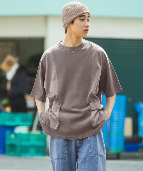 niko and .アウトポケット付き切り替えTシャツ ピンク M メンズインナー ニコアンド 568615 and ST アンドエスティ(旧ドットエスティ) niko and .アウトポケット付き切り替えTシャツ ピンク M メンズインナー ニコアンド 568615 and ST アンドエスティ(旧ドットエスティ)