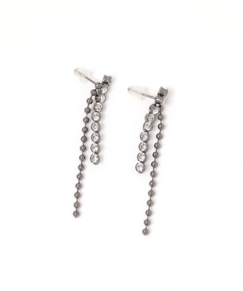 niko and .ボールストーンロングピアス グレー ウィメンズグッズ ニコアンド 568651 and ST アンドエスティ(旧ドットエスティ) niko and .ボールストーンロングピアス グレー ウィメンズグッズ ニコアンド 568651 and ST アンドエスティ(旧ドットエスティ)