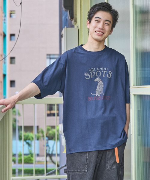 niko and .アソートモチーフ刺繍Tシャツ ネイビー M メンズインナー ニコアンド 569161 and ST アンドエスティ(旧ドットエスティ) niko and .アソートモチーフ刺繍Tシャツ ネイビー M メンズインナー ニコアンド 569161 and ST アンドエスティ(旧ドットエスティ)