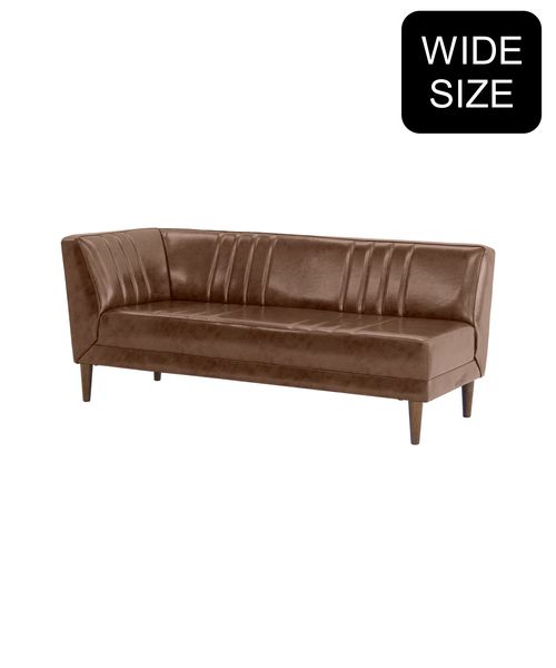 niko and .［幅165cm］ソファカウチRワイド/クラシックダイナーシリーズ【大型家具】 リビング家具 ブラウン ニコアンド 570869 and ST アンドエスティ（旧ドットエスティ）