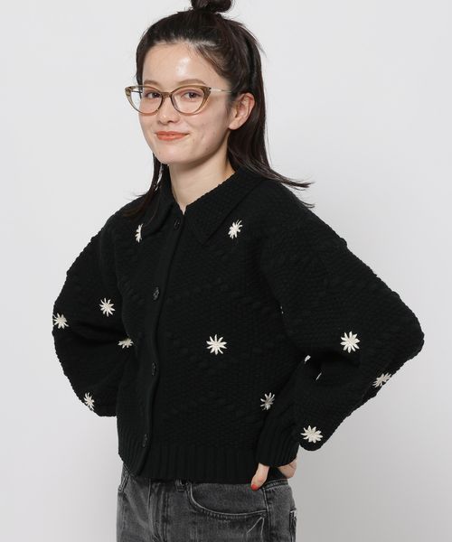 niko and .フラワー刺繍ラクリルカーディガン シルバー FREE ウィメンズインナー ニコアンド 570993 and ST アンドエスティ(旧ドットエスティ) niko and .フラワー刺繍ラクリルカーディガン シルバー FREE ウィメンズインナー ニコアンド 570993 and ST アンドエスティ(旧ドットエスティ)