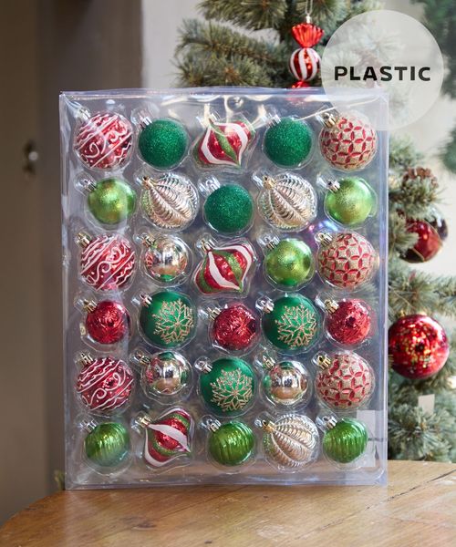 2025Xmas】プラスチックオーナメントセット30個入り | [公式