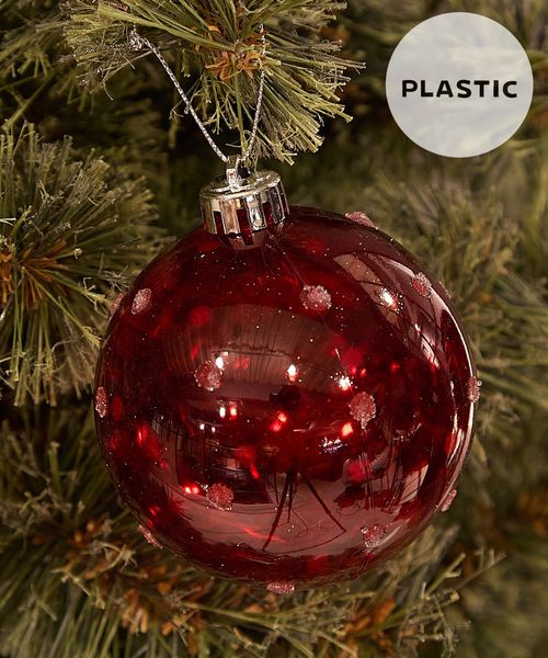 niko and .【2025Xmas】プラボールオーナメント/直径８cm ２ 季節（クリスマス） レッド ニコアンド 571414 and ST アンドエスティ（旧ドットエスティ）