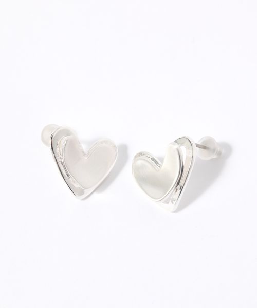 niko and .ハートレイヤードピアス グレー ウィメンズグッズ ニコアンド 571465 and ST アンドエスティ(旧ドットエスティ) niko and .ハートレイヤードピアス グレー ウィメンズグッズ ニコアンド 571465 and ST アンドエスティ(旧ドットエスティ)