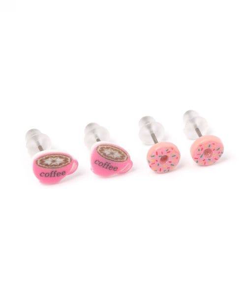 niko and .カフェモチーフSETピアス ピンク ウィメンズグッズ ニコアンド 571469 and ST アンドエスティ(旧ドットエスティ) niko and .カフェモチーフSETピアス ピンク ウィメンズグッズ ニコアンド 571469 and ST アンドエスティ(旧ドットエスティ)