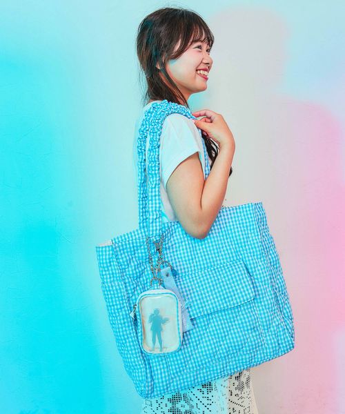 niko and .［あんちょんプロデュース］推し活トートバッグ［tiny tiny(ティニーティニー)］ ライトブルー ｔｉｎｙ ｔｉｎｙ ニコアンド 571830 and ST アンドエスティ（旧ドットエスティ）