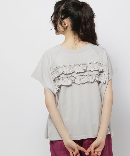 niko and .フリル加工フレンチTシャツ ライトグレー FREE ウィメンズインナー ニコアンド 571926 and ST アンドエスティ(旧ドットエスティ) niko and .フリル加工フレンチTシャツ ライトグレー FREE ウィメンズインナー ニコアンド 571926 and ST アンドエスティ(旧ドットエスティ)