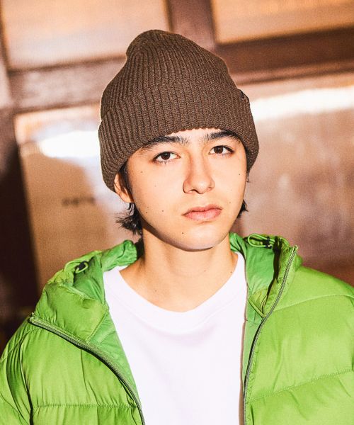 niko and .フェイクレザーパッチニットワッチ ライトベージュ FREE メンズグッズ ニコアンド 572947 and ST アンドエスティ（旧ドットエスティ）