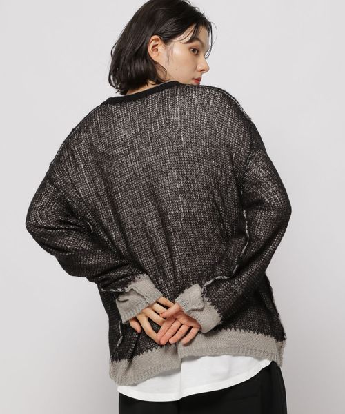 niko and .バイカラー透かしニットプルオーバー シルバー M ウィメンズインナー ニコアンド 573005 and ST アンドエスティ(旧ドットエスティ) niko and .バイカラー透かしニットプルオーバー シルバー M ウィメンズインナー ニコアンド 573005 and ST アンドエスティ(旧ドットエスティ)