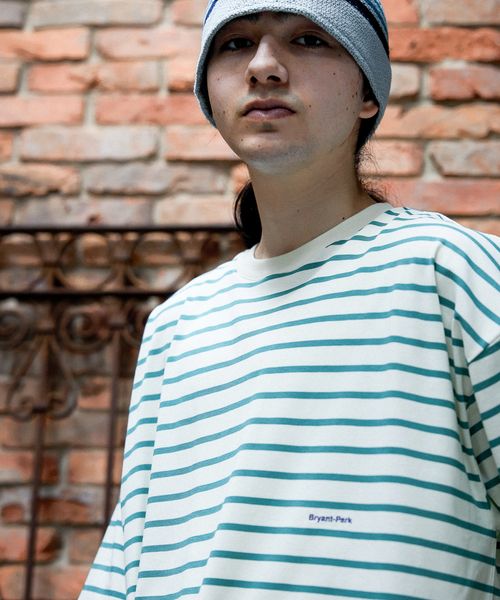 niko and .プレーティングボーダーTシャツ グリーン L メンズインナー ニコアンド 574335 and ST アンドエスティ(旧ドットエスティ) niko and .プレーティングボーダーTシャツ グリーン L メンズインナー ニコアンド 574335 and ST アンドエスティ(旧ドットエスティ)