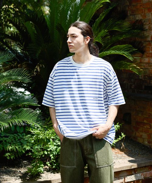 niko and .プレーティングボーダーTシャツ ライトブルー L メンズインナー ニコアンド 574335 and ST アンドエスティ(旧ドットエスティ) niko and .プレーティングボーダーTシャツ ライトブルー L メンズインナー ニコアンド 574335 and ST アンドエスティ(旧ドットエスティ)