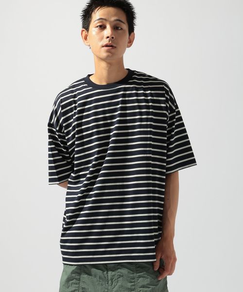 niko and .プレーティングボーダーTシャツ ネイビー L メンズインナー ニコアンド 574335 and ST アンドエスティ(旧ドットエスティ) niko and .プレーティングボーダーTシャツ ネイビー L メンズインナー ニコアンド 574335 and ST アンドエスティ(旧ドットエスティ)