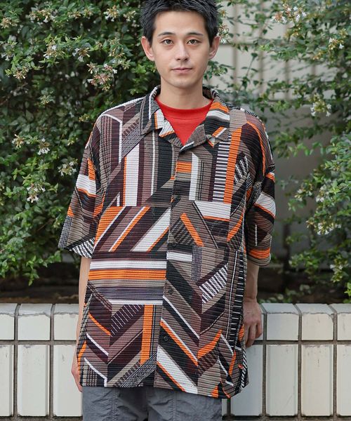 niko and .幾何学柄透かしシャツ ライトベージュ L メンズインナー ニコアンド 574349 and ST アンドエスティ(旧ドットエスティ) niko and .幾何学柄透かしシャツ ライトベージュ L メンズインナー ニコアンド 574349 and ST アンドエスティ(旧ドットエスティ)