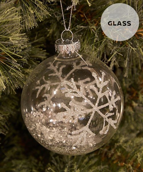niko and .【2025Xmas】ガラスボールオーナメント/直径８cm １ 季節（クリスマス） ホワイト ニコアンド 574389 and ST アンドエスティ（旧ドットエスティ）