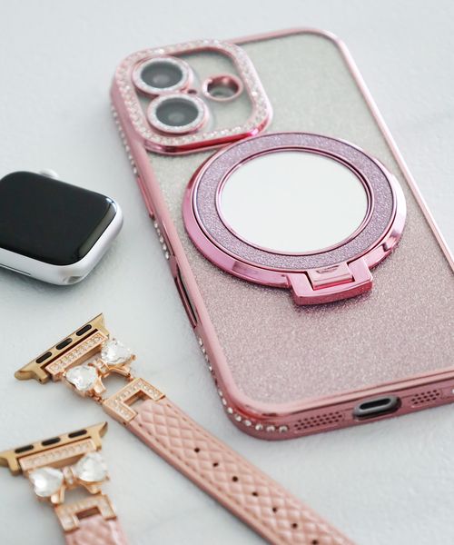 niko and .キラスタンド付きiPhone16ケース[tiny tiny(ティニーティニー)] ピンク ｔｉｎｙ ｔｉｎｙ ニコアンド 576965 and ST アンドエスティ（旧ドットエスティ）