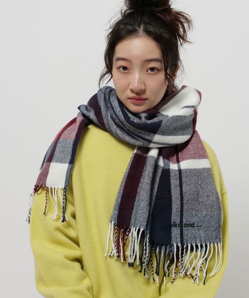 niko and .オリジナルチェックストール ホワイト ウィメンズグッズ ニコアンド 578198 and ST アンドエスティ(旧ドットエスティ) niko and .オリジナルチェックストール ホワイト ウィメンズグッズ ニコアンド 578198 and ST アンドエスティ(旧ドットエスティ)