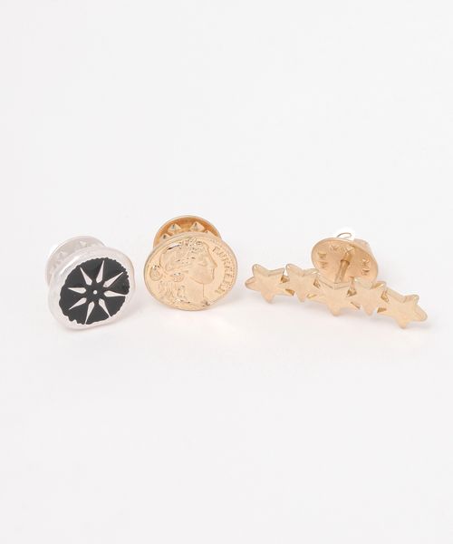 niko and .スター3SETピンズ イエロー ウィメンズグッズ ニコアンド 578618 and ST アンドエスティ(旧ドットエスティ) niko and .スター3SETピンズ イエロー ウィメンズグッズ ニコアンド 578618 and ST アンドエスティ(旧ドットエスティ)