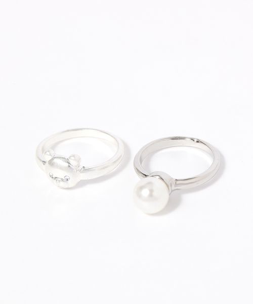 niko and .BEAR2セットリング グレー ウィメンズグッズ ニコアンド 578650 and ST アンドエスティ(旧ドットエスティ) niko and .BEAR2セットリング グレー ウィメンズグッズ ニコアンド 578650 and ST アンドエスティ(旧ドットエスティ)