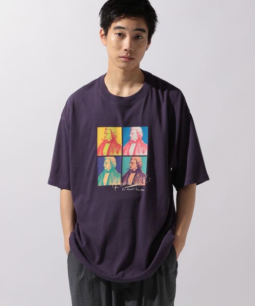 niko and .ヴィンテージアソートプリントTシャツ パープル L メンズインナー ニコアンド 579325 and ST アンドエスティ(旧ドットエスティ) niko and .ヴィンテージアソートプリントTシャツ パープル L メンズインナー ニコアンド 579325 and ST アンドエスティ(旧ドットエスティ)
