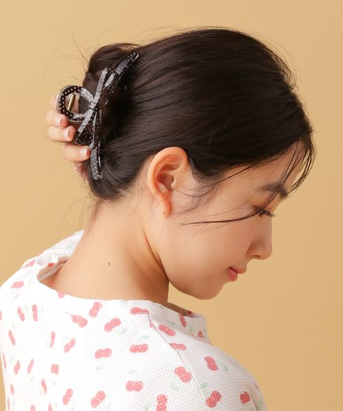 niko and .ドット柄リボンバンスクリップ[tiny tiny(ティニーティニー)] シルバー ｔｉｎｙ ｔｉｎｙ ニコアンド 580025 and ST アンドエスティ（旧ドットエスティ）