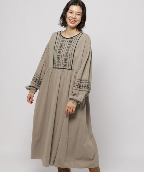 niko and .刺繍パイピングワンピース ブロンズ FREE ウィメンズワンピース&チュニック ニコアンド 580054 and ST アンドエスティ(旧ドットエスティ) niko and .刺繍パイピングワンピース ブロンズ FREE ウィメンズワンピース&チュニック ニコアンド 580054 and ST アンドエスティ(旧ドットエスティ)
