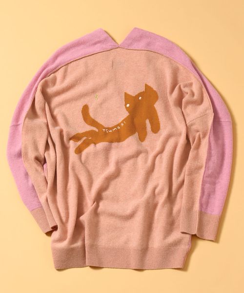 niko and .【tsumori chisato(ツモリチサト)】コラボ キラネコニットカーディガン ピンク FREE ウィメンズインナー ニコアンド 580097 and ST アンドエスティ(旧ドットエスティ) niko and .【tsumori chisato(ツモリチサト)】コラボ キラネコニットカーディガン ピンク FREE ウィメンズインナー ニコアンド 580097 and ST アンドエスティ(旧ドットエスティ)